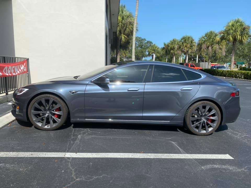 Tesla Model S with window tint