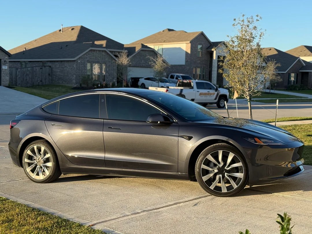 Tesla Model 3 with dark window tint